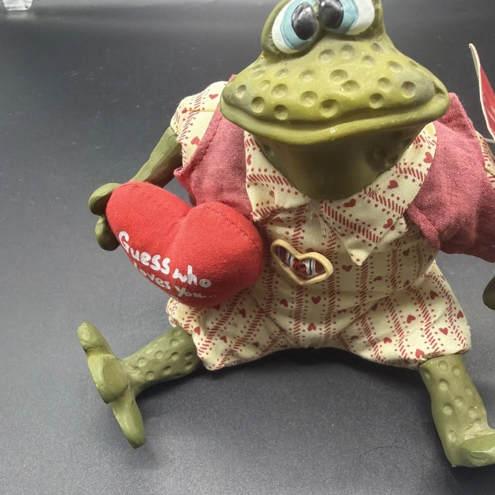Valentino Frog Shelf Sitter Russ Berrie Kathleen Kelly's Frog 422L‎ With Tag VTG
